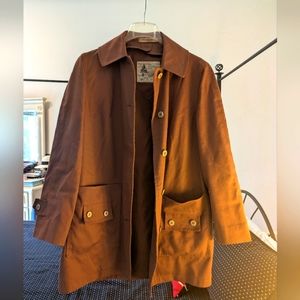 Vintage Misty Harbor Any Weather Coat Brown/Tan Dacron Poly Size 14 Reg